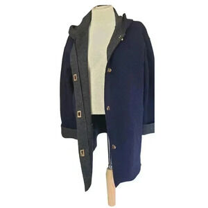 Vintage Lauren Ralph Lauren hooded wool blend cardigan womens size large